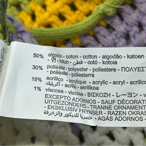 Zara crochet knit striped open back strappy halter crop top NWT festival beach - Picture 8 of 12